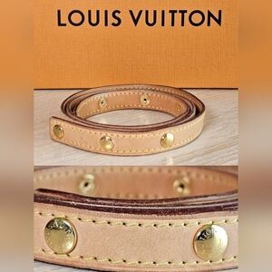 Authentic LOUIS VUITTON Vachetta Leather Belt Waist Strap